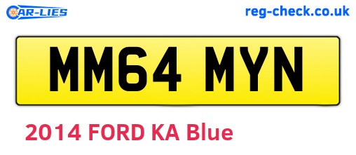 MM64MYN are the vehicle registration plates.