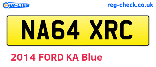 NA64XRC are the vehicle registration plates.