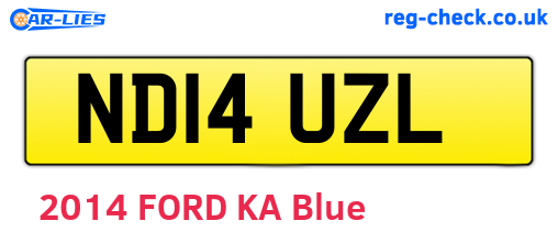 ND14UZL are the vehicle registration plates.