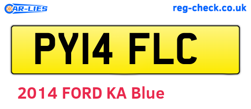 PY14FLC are the vehicle registration plates.
