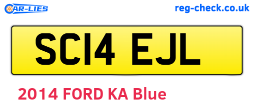SC14EJL are the vehicle registration plates.