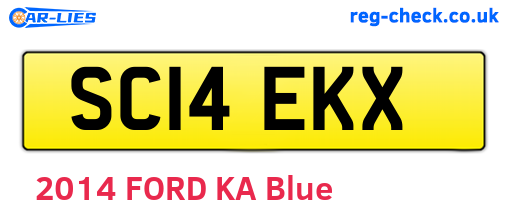 SC14EKX are the vehicle registration plates.