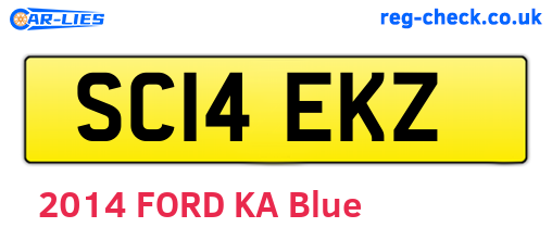 SC14EKZ are the vehicle registration plates.