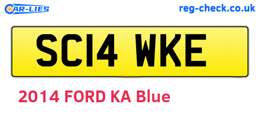 SC14WKE are the vehicle registration plates.