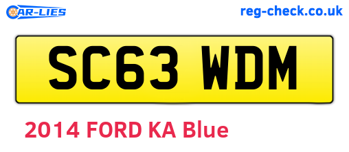 SC63WDM are the vehicle registration plates.