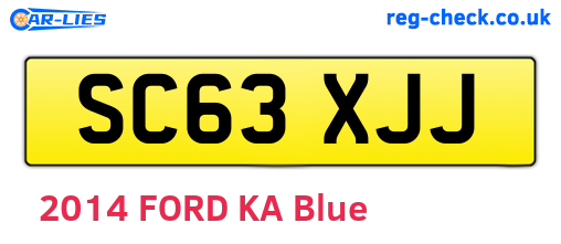 SC63XJJ are the vehicle registration plates.