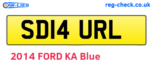 SD14URL are the vehicle registration plates.