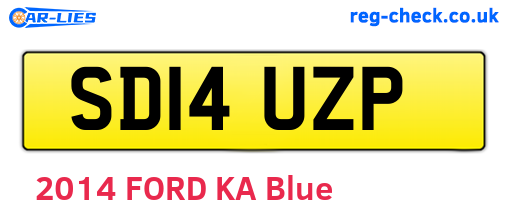 SD14UZP are the vehicle registration plates.