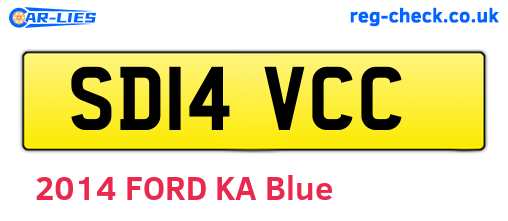 SD14VCC are the vehicle registration plates.