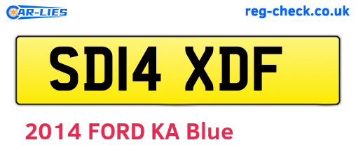 SD14XDF are the vehicle registration plates.