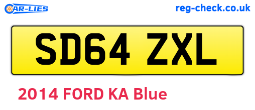 SD64ZXL are the vehicle registration plates.