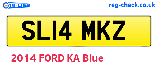 SL14MKZ are the vehicle registration plates.