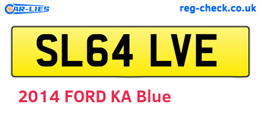 SL64LVE are the vehicle registration plates.