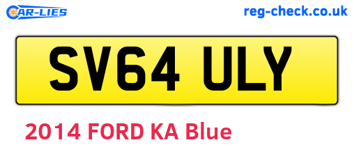 SV64ULY are the vehicle registration plates.