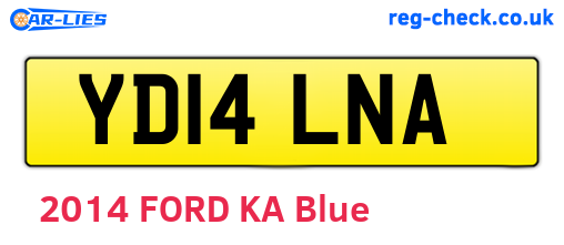 YD14LNA are the vehicle registration plates.