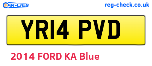YR14PVD are the vehicle registration plates.