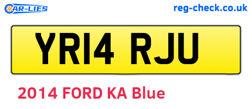 YR14RJU are the vehicle registration plates.