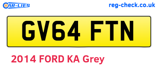 GV64FTN are the vehicle registration plates.