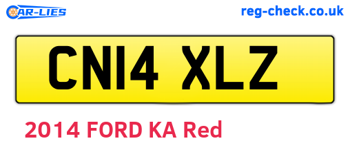 CN14XLZ are the vehicle registration plates.