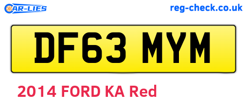 DF63MYM are the vehicle registration plates.