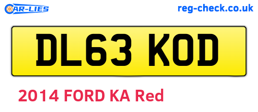 DL63KOD are the vehicle registration plates.