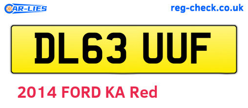 DL63UUF are the vehicle registration plates.
