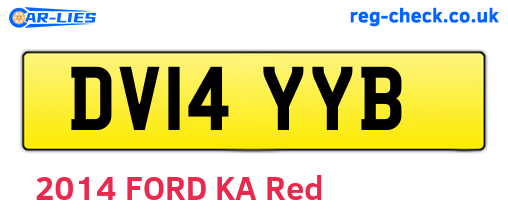 DV14YYB are the vehicle registration plates.