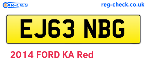 EJ63NBG are the vehicle registration plates.