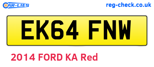 EK64FNW are the vehicle registration plates.