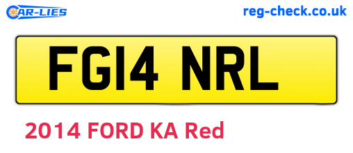 FG14NRL are the vehicle registration plates.