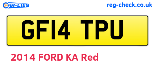 GF14TPU are the vehicle registration plates.