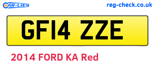 GF14ZZE are the vehicle registration plates.