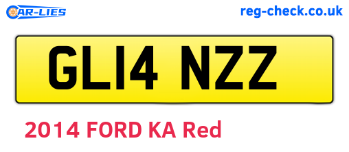 GL14NZZ are the vehicle registration plates.