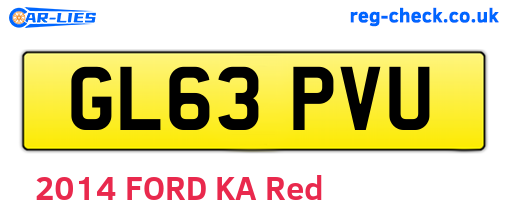 GL63PVU are the vehicle registration plates.