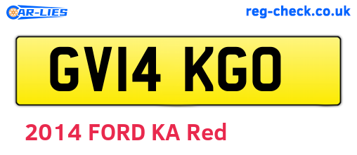 GV14KGO are the vehicle registration plates.