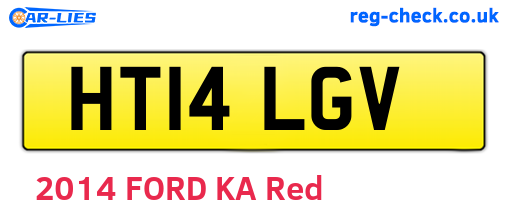 HT14LGV are the vehicle registration plates.