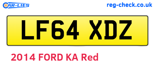 LF64XDZ are the vehicle registration plates.