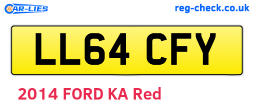 LL64CFY are the vehicle registration plates.