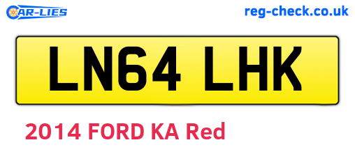LN64LHK are the vehicle registration plates.