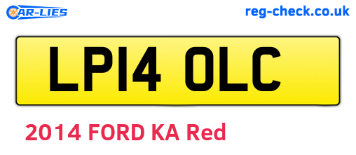 LP14OLC are the vehicle registration plates.