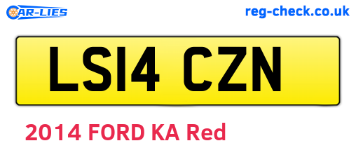 LS14CZN are the vehicle registration plates.