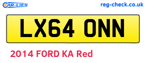 LX64ONN are the vehicle registration plates.