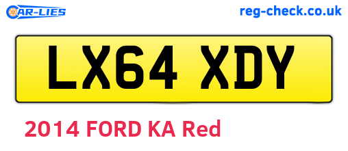 LX64XDY are the vehicle registration plates.