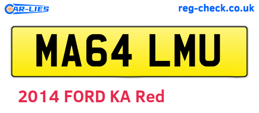 MA64LMU are the vehicle registration plates.