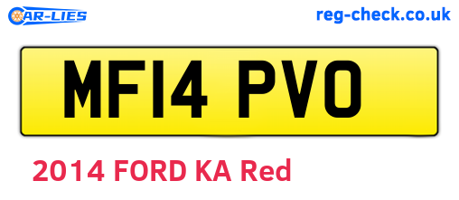 MF14PVO are the vehicle registration plates.