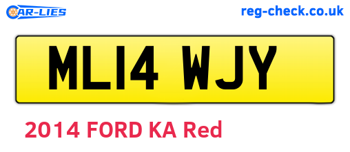 ML14WJY are the vehicle registration plates.