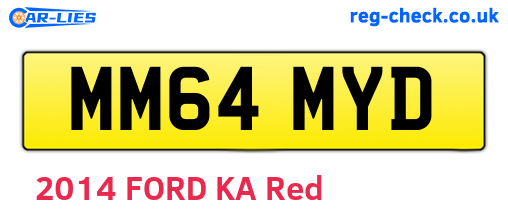 MM64MYD are the vehicle registration plates.