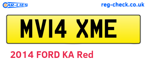 MV14XME are the vehicle registration plates.