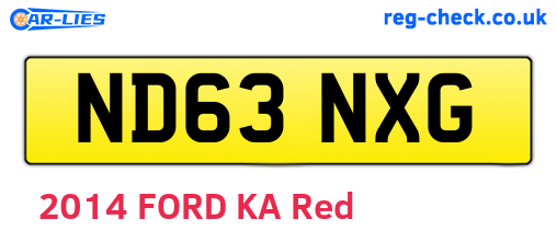 ND63NXG are the vehicle registration plates.
