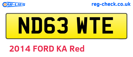ND63WTE are the vehicle registration plates.